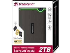 Transcend External HDD 2TB – Iron Grey – TS2TSJ25M3S