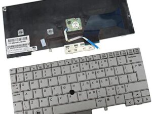 New Laptop Keyboard Replacement for HP Elitebook 2740P P/N:V108630AS1 V-108630AS1-US US Layout Gray Color with Point Stick