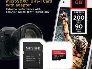 SanDisk Extreme PRO microSDXC UHS-I Card 128GB – SDSQXCD-128G-GN6MA