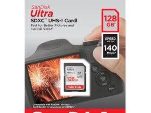 SanDisk Ultra SDXC 128GB UHS-I card 140MB/s Class 10 UHS-I Card – SDSDUNB-128G-GN6IN